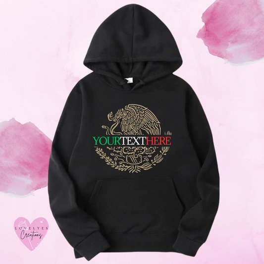 Mexican State tri-colored text Hoodie