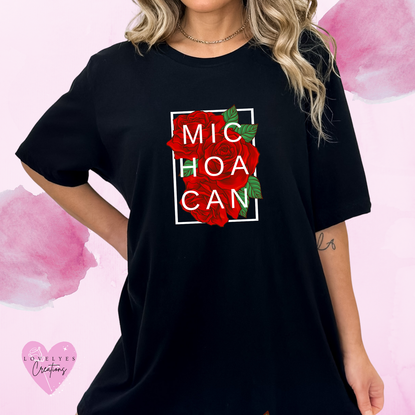 Michoacan Framed Roses Shirt