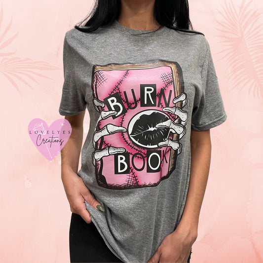 Spooky Burn Book Graphic Tshirt, Mean Girls Tee, Regina George, Cady Heron, Halloween Shirt, Pink Wednesdays, Lindsay Lohan, Rachel McAdams